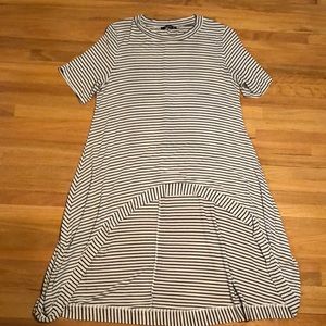 Fun top with exaggerated length in the back.